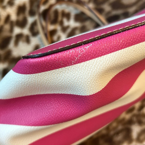 Kate Spade Pink and White Striped Tote Bag - Picture 11 of 16
